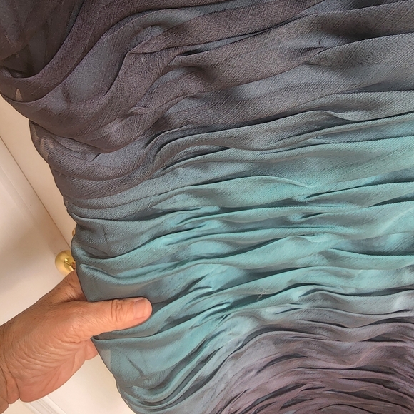 Adrianna Papell Blue Sheath Mini Dress Sleeveless Scoop Neck - Picture 6 of 8